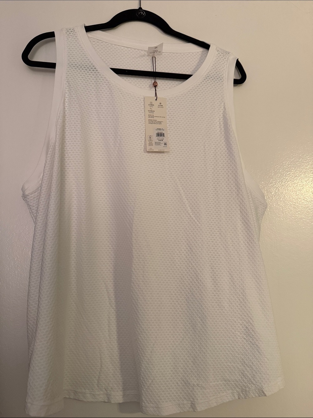 CALIA by Carrie Underwood White Textured Sleeveless Tank